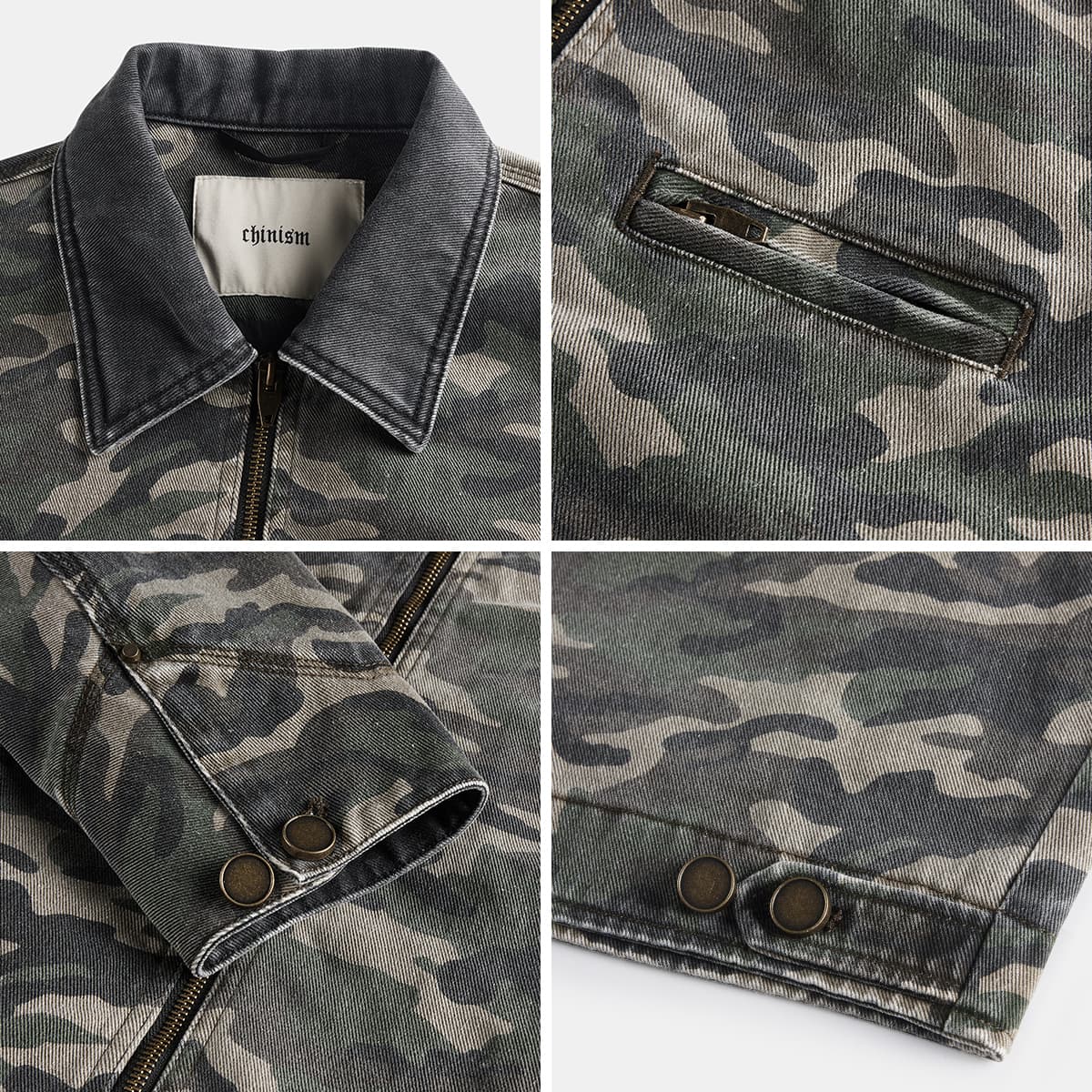 ミリタリージャケット 迷彩柄コットンワークジャケット