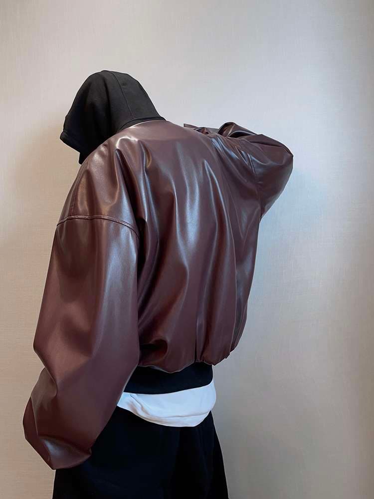 オーバーサイズ レザージャケット ミリタリージャケット