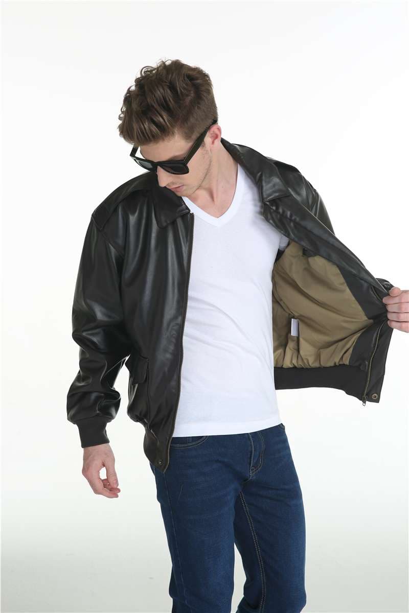 フライトジャケット ミリタリーレザーブルゾン A-2タイプ ミリタリージャケット