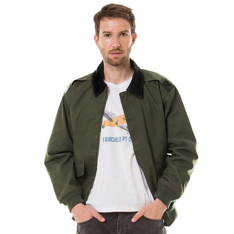 クラシカルレザー襟フライトジャケット A-2タイプ ミリタリージャケット