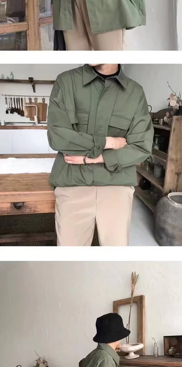 ワイドシルエットジャケット ミリタリージャケット