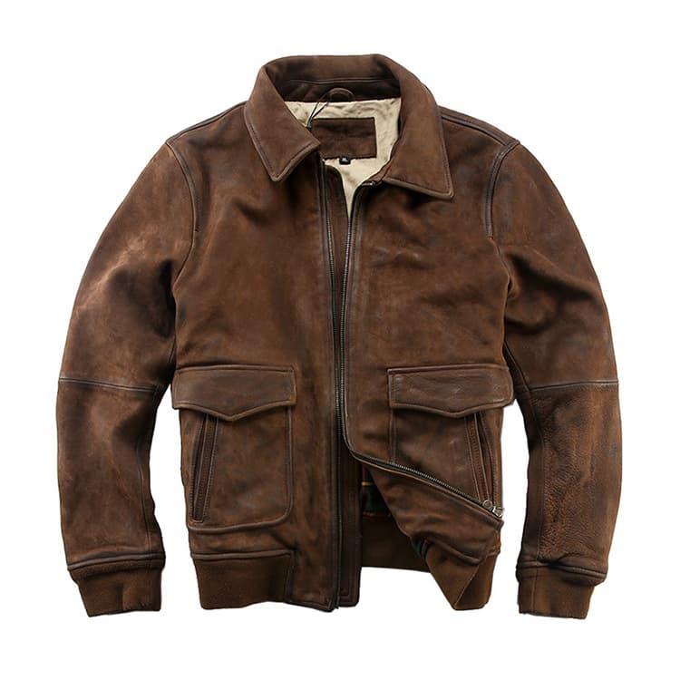 ミリタリージャケット 上質革素材 ミリタリー フライトジャケット