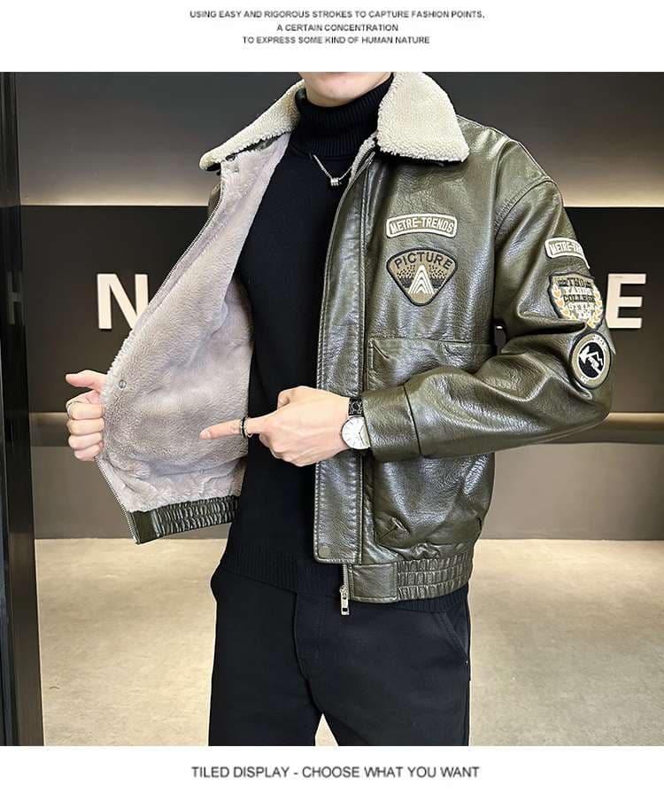 ワッペン付きシェルパボア襟 フライヤーズジャケット ミリタリージャケット