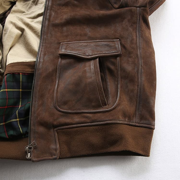 ミリタリージャケット 上質革素材 ミリタリー フライトジャケット