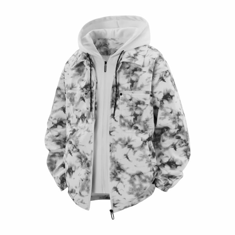 迷彩柄コーデュロイフードジャケット ミリタリージャケット