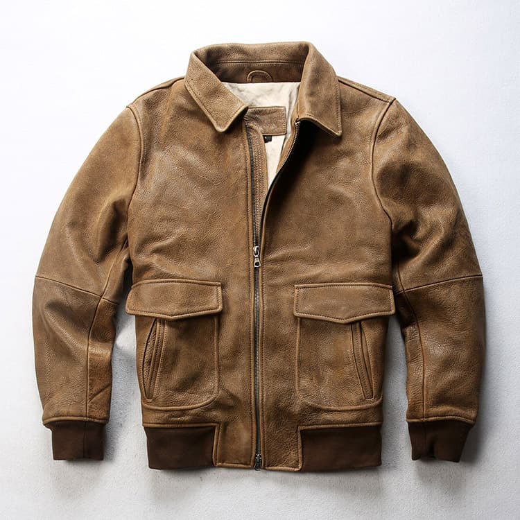 ミリタリージャケット 上質革素材 ミリタリー フライトジャケット