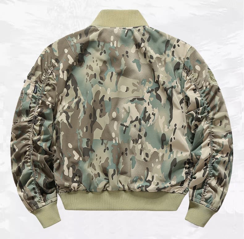 迷彩柄中綿入り防寒ミリタリーブルゾン ミリタリージャケット