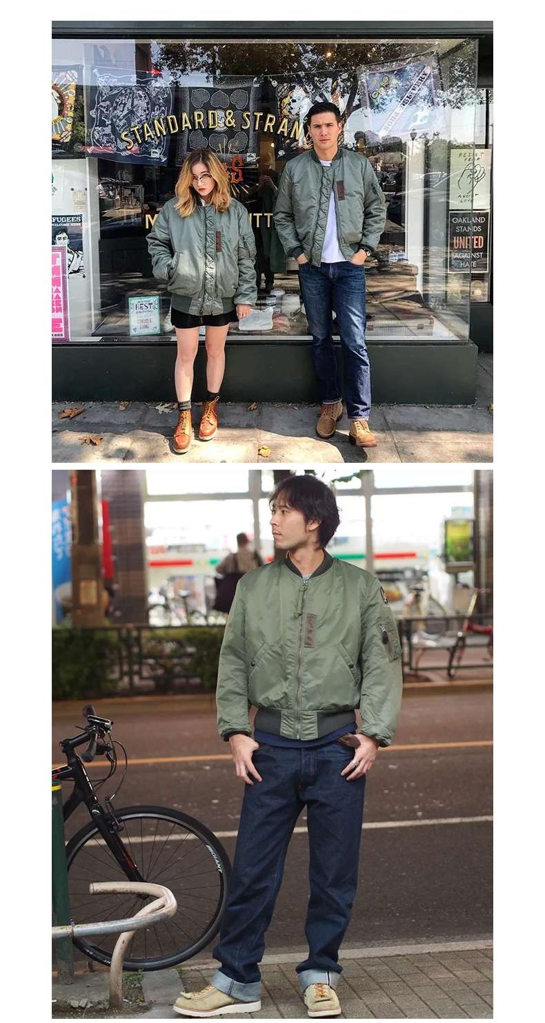 シンプル ミリタリーフライトジャケット MA-1タイプ