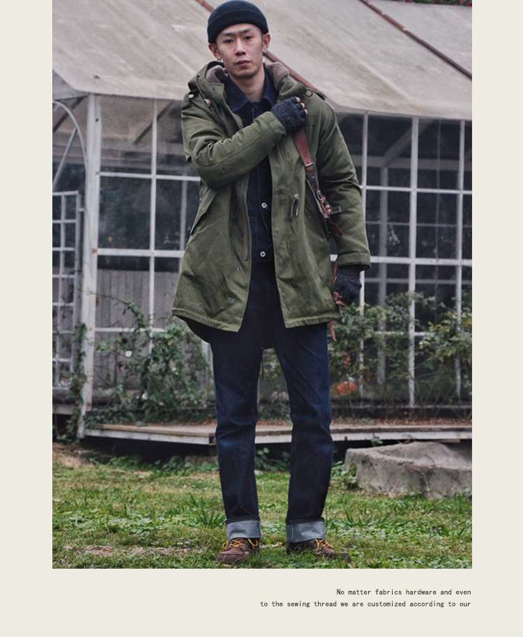 モッズタイプ 裏ボア付きミリタリーコート ミリタリージャケット