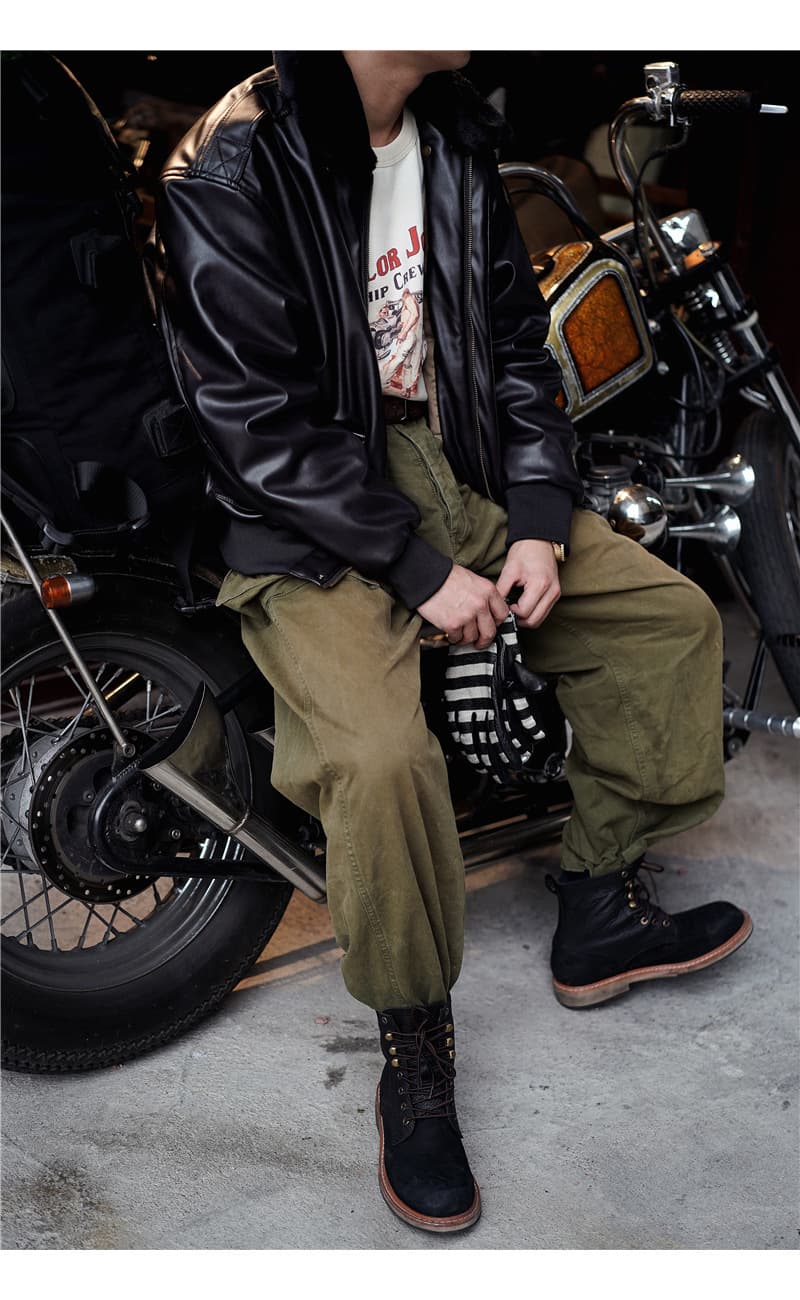 ミリタリージャケット クラシック飛行隊レザージャケット