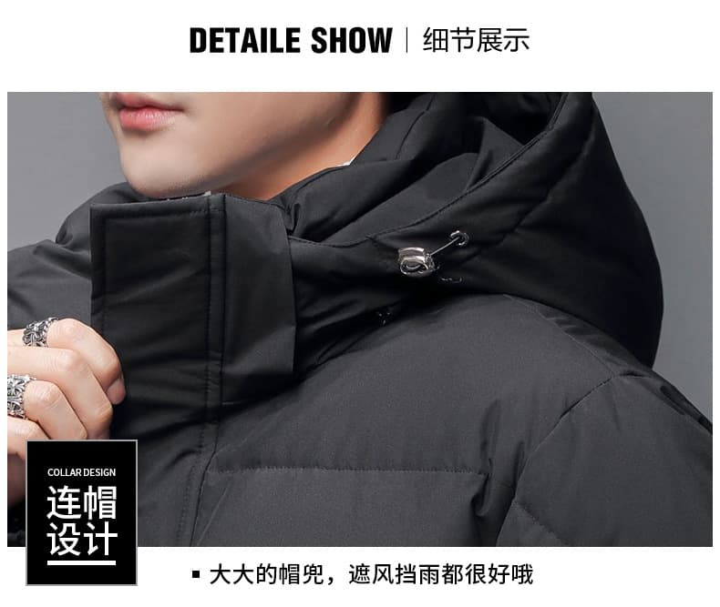 ロング丈フード付き防寒ダウンコート ミリタリージャケット