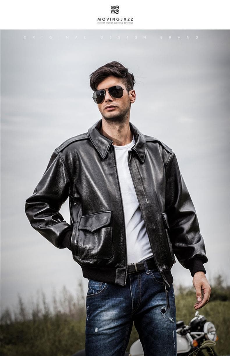 ミリタリージャケット フライトレザージャケット 牛革仕様