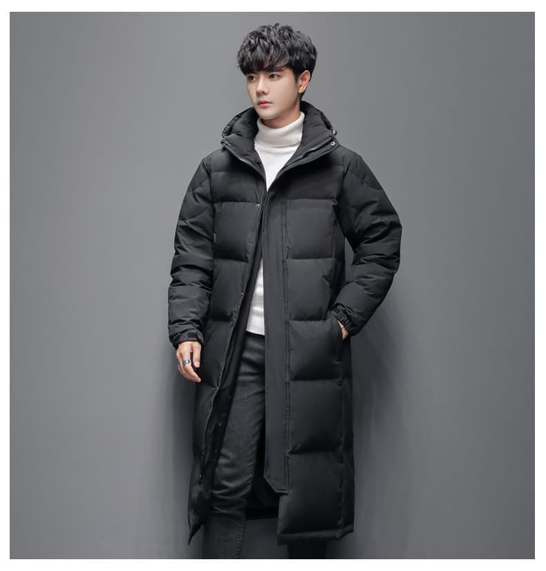 ロング丈フード付き防寒ダウンコート ミリタリージャケット