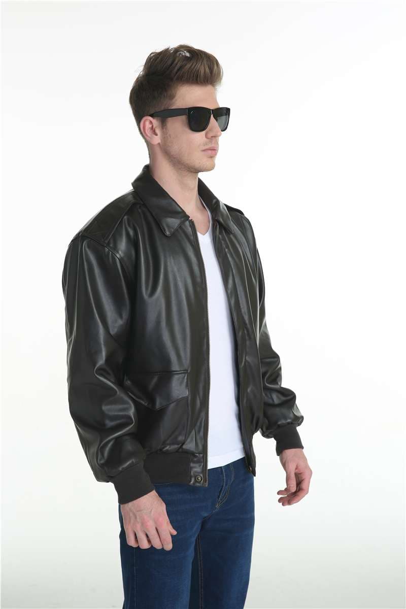 フライトジャケット ミリタリーレザーブルゾン A-2タイプ ミリタリージャケット