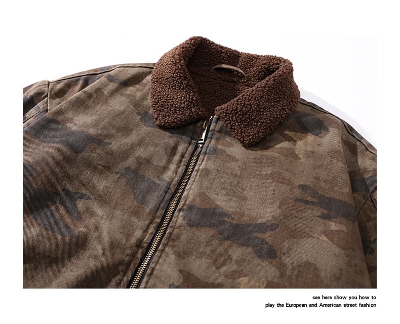 迷彩柄シェルパボアミリタリージャケット