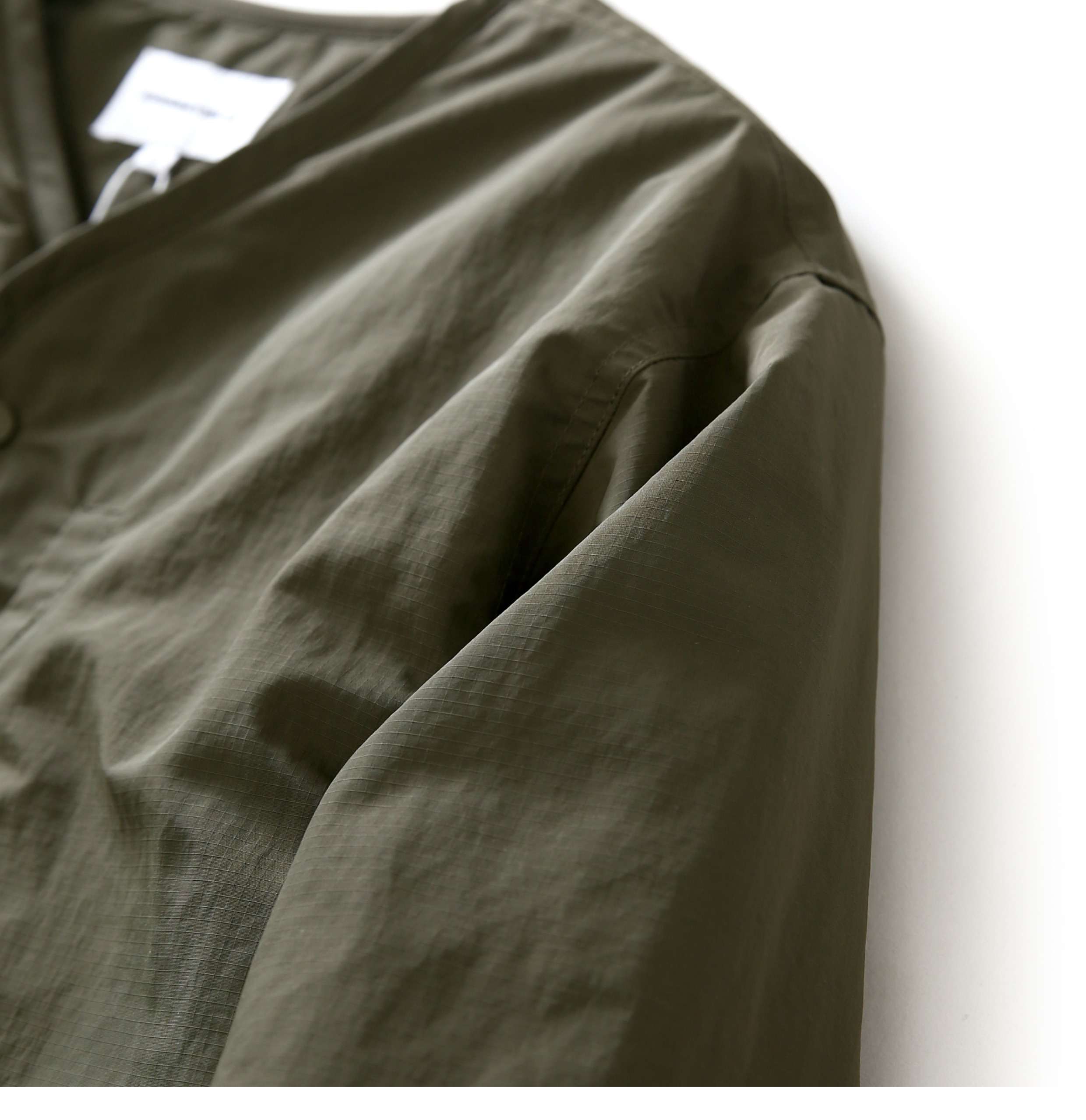 軍服調 中綿入りノーカラージャケット ミリタリージャケット