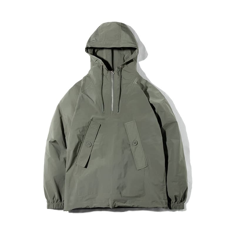 フードハーフジップアノラックジャケット ミリタリージャケット 