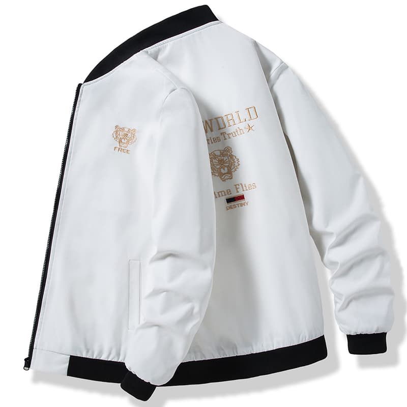 翼モチーフ刺繍入りスタジアムジャンパー ミリタリージャケット 