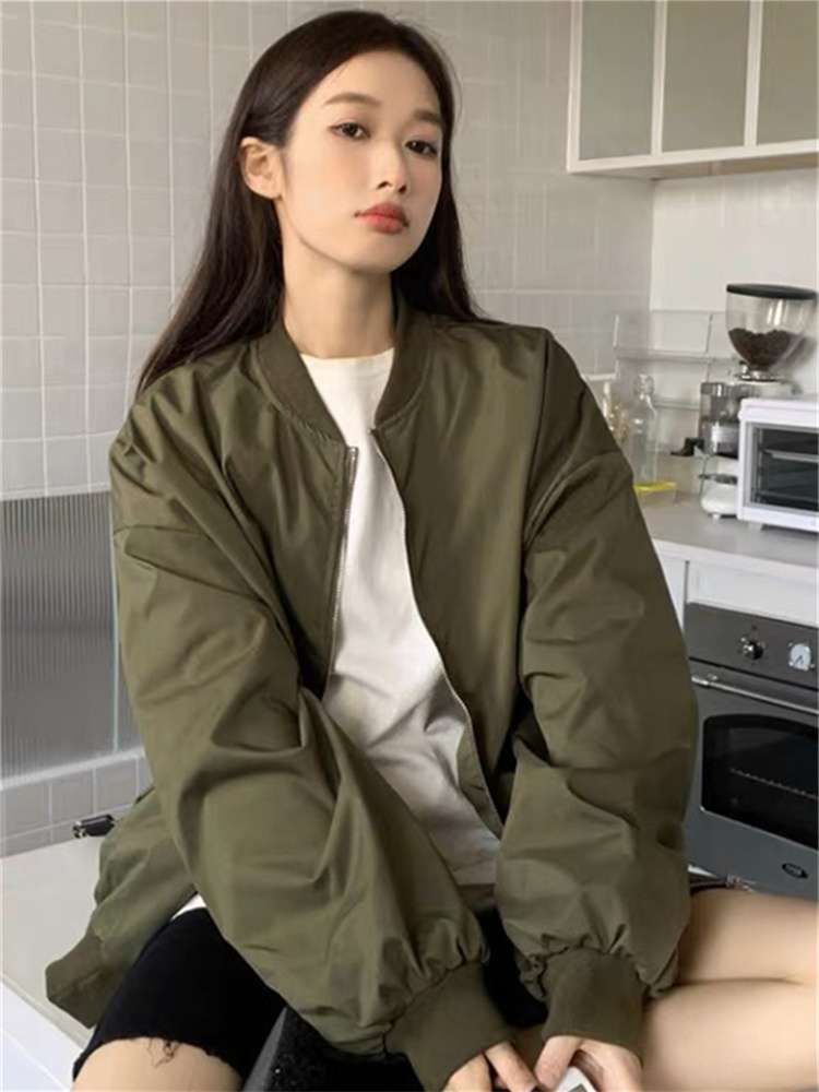 ゆるシルエット ブルゾン ジャケット ミリタリージャケット