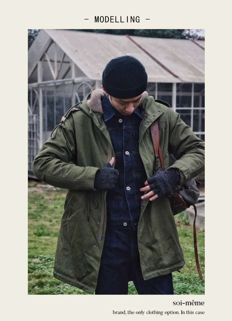 モッズタイプ 裏ボア付きミリタリーコート ミリタリージャケット