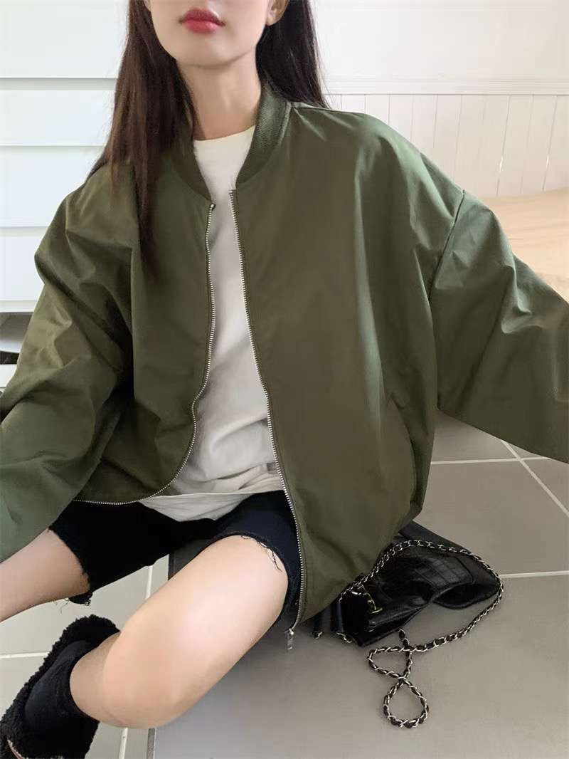 ゆるシルエット ブルゾン ジャケット ミリタリージャケット