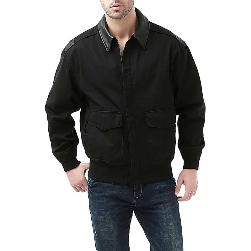 クラシカルレザー襟フライトジャケット A-2タイプ ミリタリージャケット