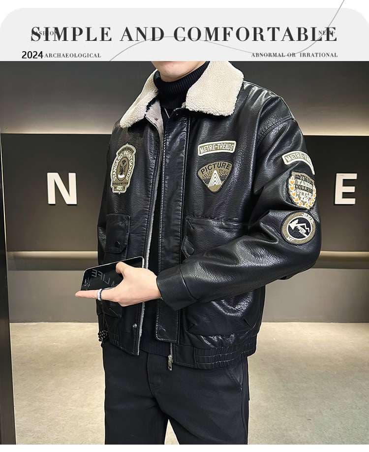 ワッペン付きシェルパボア襟 フライヤーズジャケット ミリタリージャケット