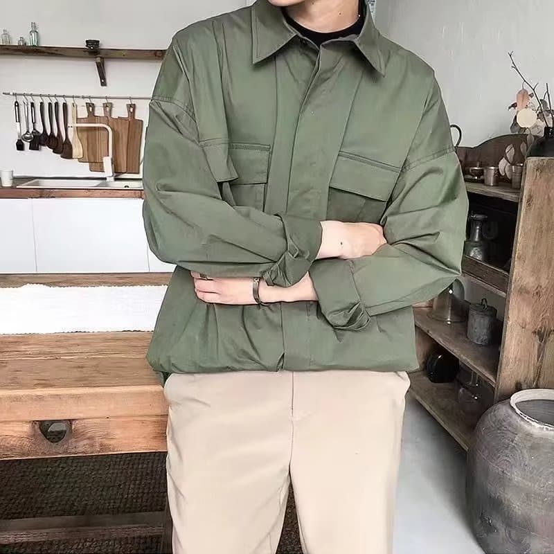 ワイドシルエットジャケット ミリタリージャケット