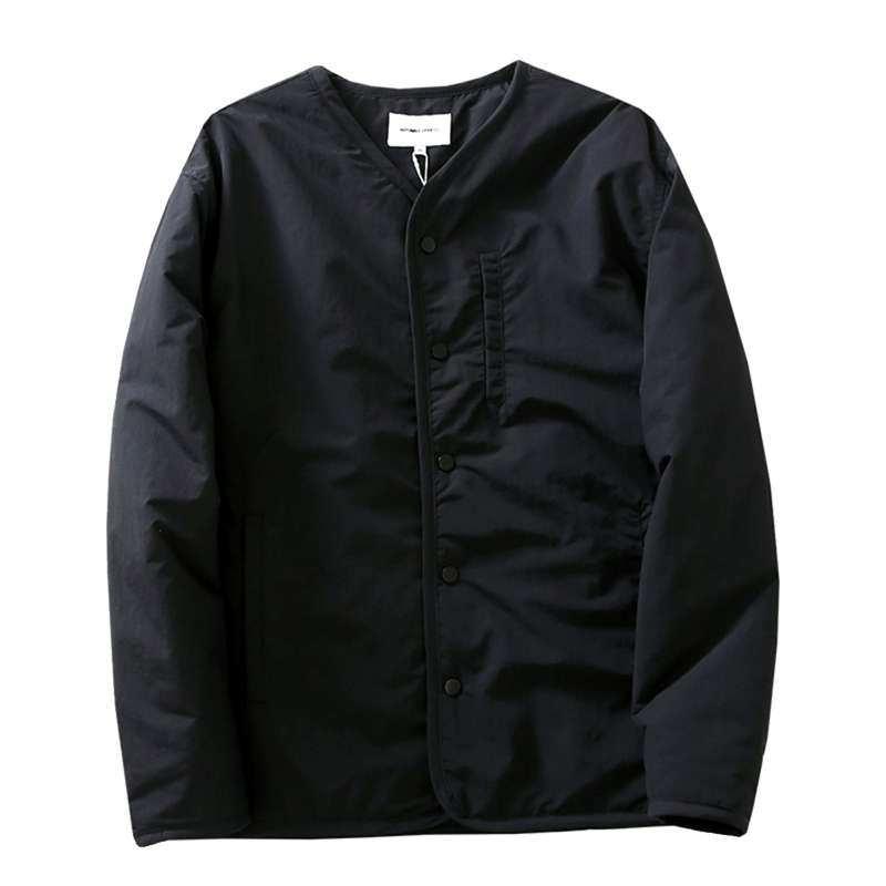 軍服調 中綿入りノーカラージャケット ミリタリージャケット