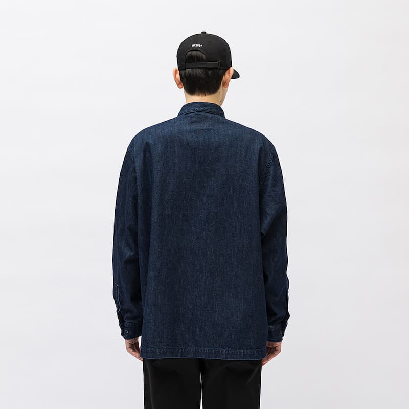 ワークスタイル デニムシャツジャケット ミリタリージャケット