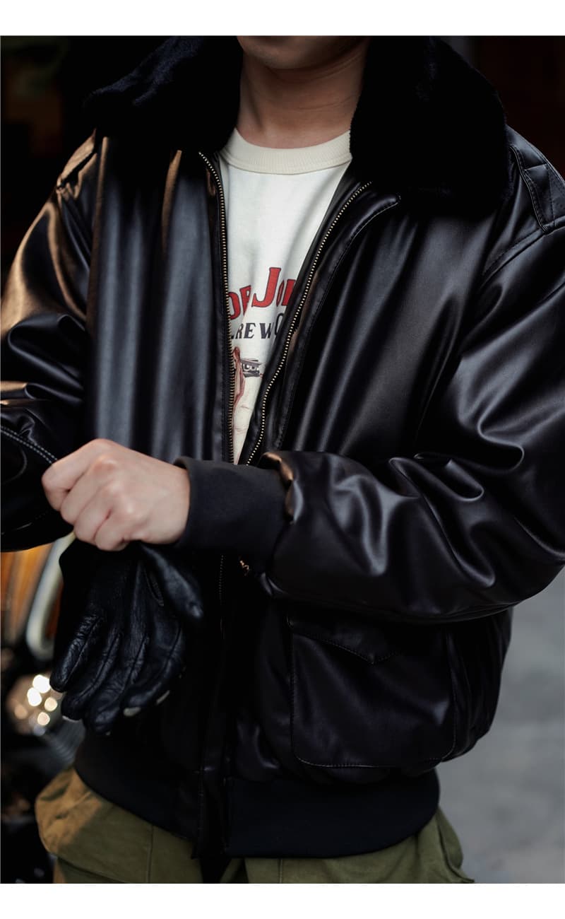 ミリタリージャケット クラシック飛行隊レザージャケット