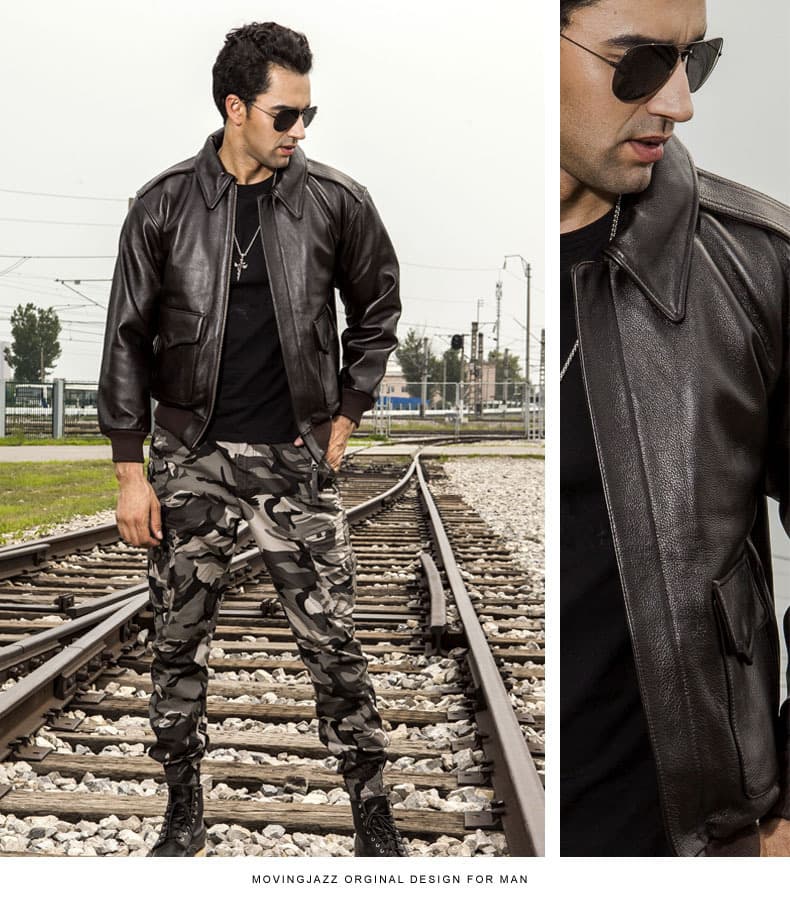 ミリタリージャケット フライトレザージャケット 牛革仕様