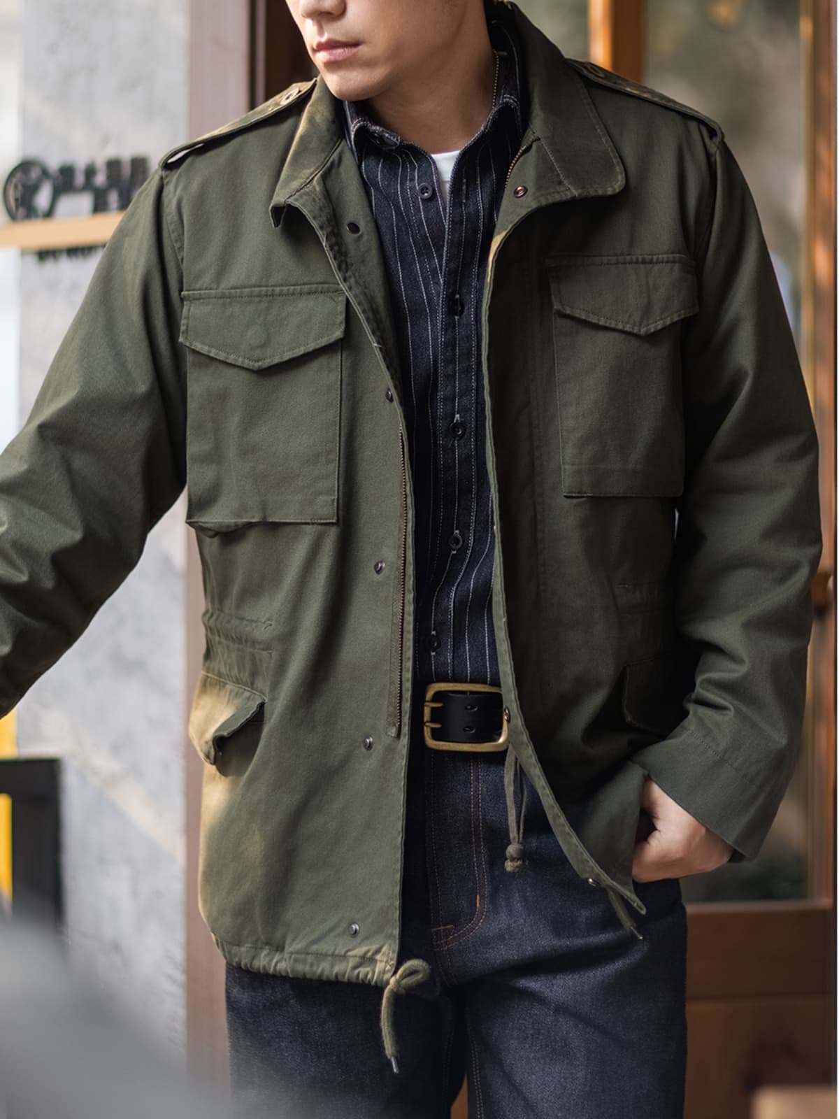 クラシック軍装フィールドジャケット ミリタリージャケット