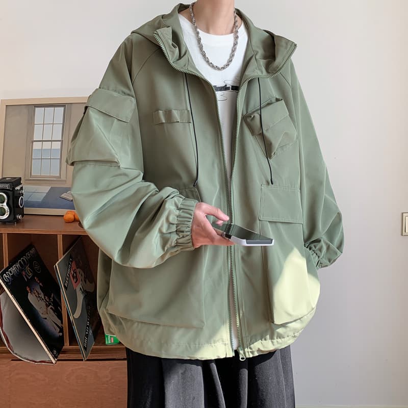 マルチポケット フード付きジャケット ミリタリージャケット