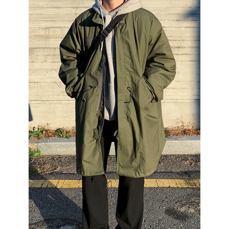 ゆったりロング丈ミリタリーコート ミリタリージャケット