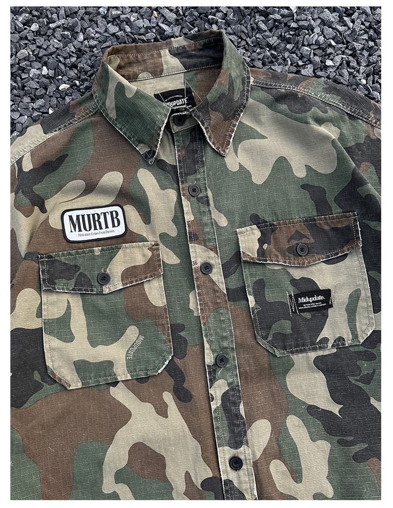 迷彩ワークジャケット 戦闘服風 ミリタリージャケット